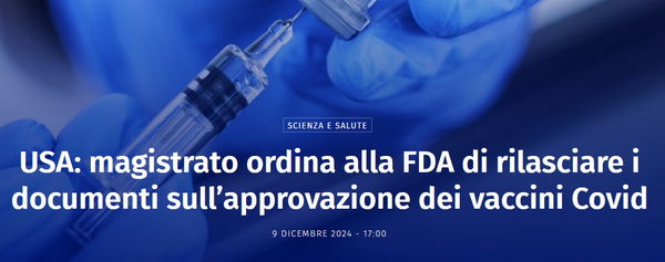 Il magistrato, l’FDA e i vaccini