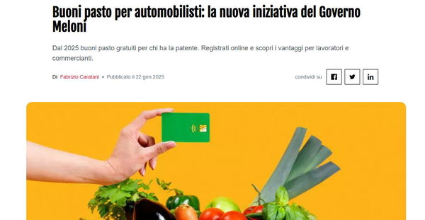 I buoni pasto per automobilisti