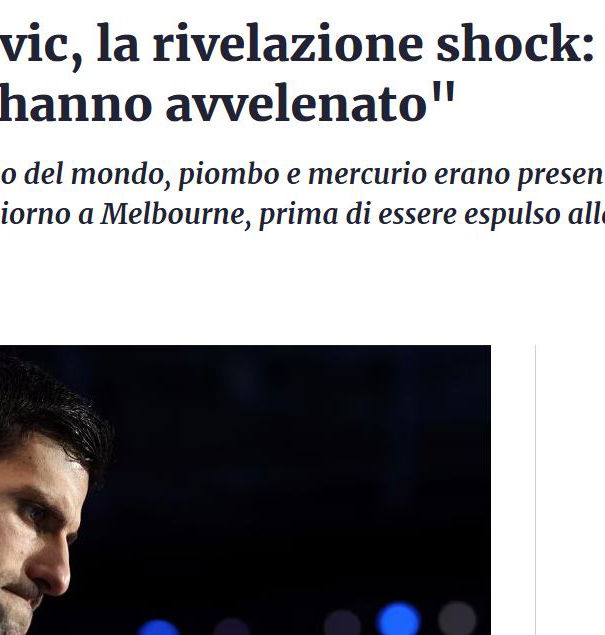 Djokovic e l’avvelenamento da metalli pesanti article-post