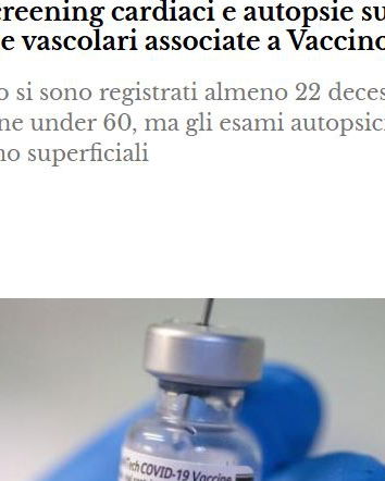 Ancora morti improvvise e allarmismo ingiustificato