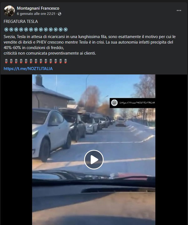 Le Tesla in coda in Svezia