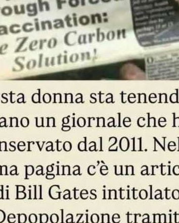 Bill Gates e il giornale conservato dal 2011