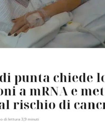 Oncologo di punta chiede lo stop alle vaccinazioni