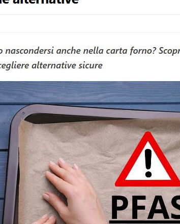 I PFAS nella carta da forno