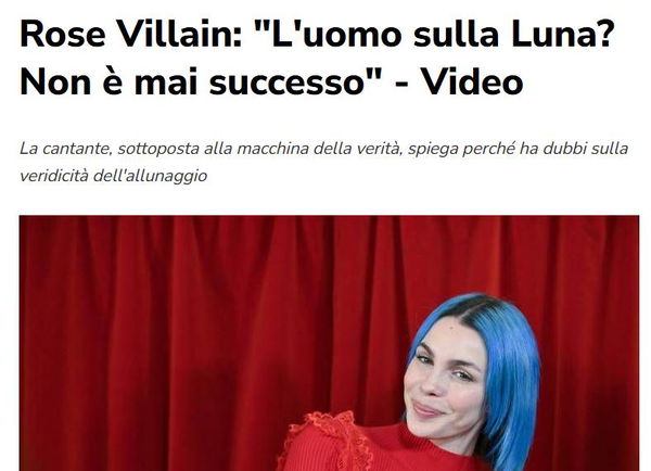 Rose Villain e l’allunaggio