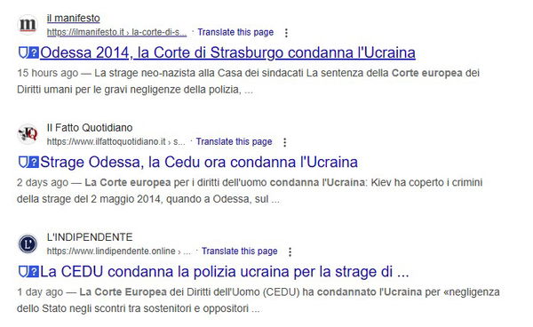 Odessa e la sentenza della CEDU