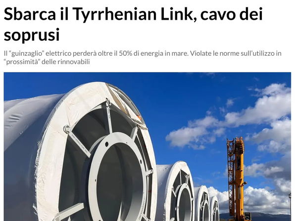 Tyrrhenian Link e perdite di energia: facciamo chiarezza