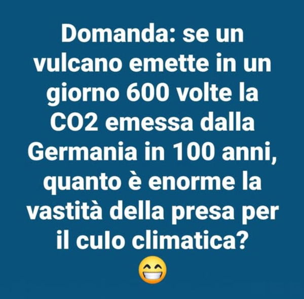 Un vulcano, la CO₂ e il cambiamento climatico