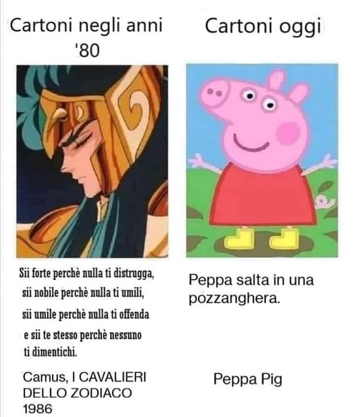 I Cavalieri dello zodiaco vs Peppa Pig