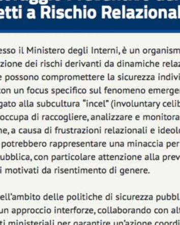 L’inesistente registro dei “Soggetti a rischio relazionale”