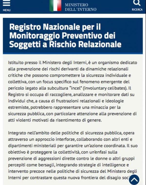 L’inesistente registro dei “Soggetti a rischio relazionale” article-post