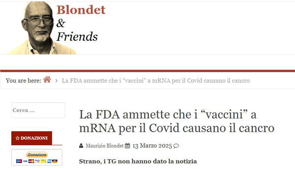 Blondet, i vaccini e Slay News