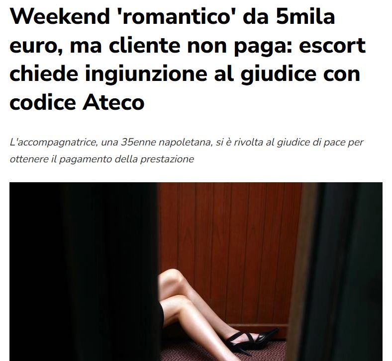 L’escort, il cliente che non paga e Giustitalia article-post