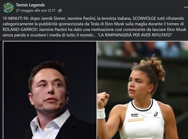 Sinner, Paolini e la pubblicità a Tesla