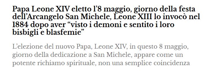 La visione demoniaca di Papa Leone XIII