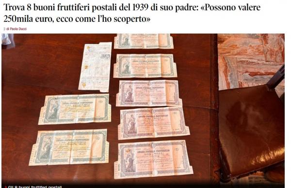 Gli 8 buoni fruttiferi postali e Giustitalia