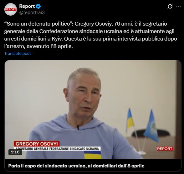 Report, Il Manifesto, Gregory Osoviy e la propaganda article-post