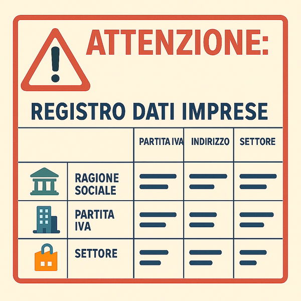 La richiesta di iscrizione al “registro dati imprese”