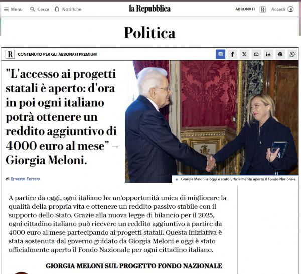 TRUFFA: Fondo nazionale article-post