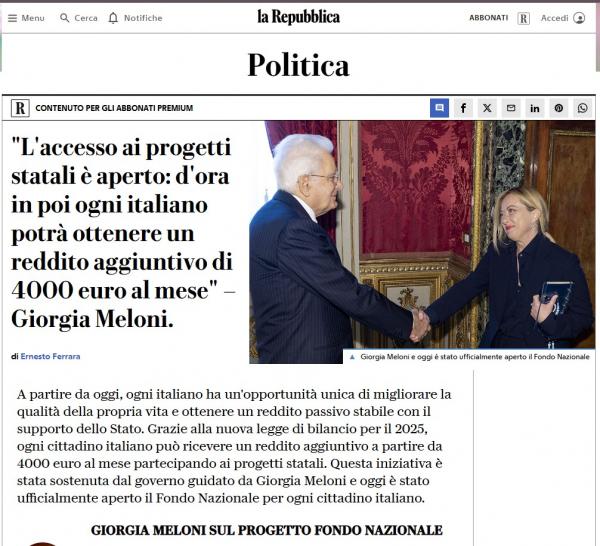 TRUFFA: Fondo nazionale