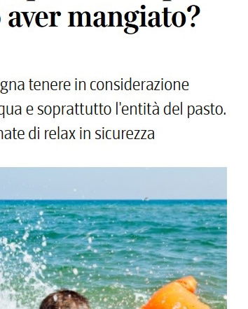 Il bagno dopo mangiato