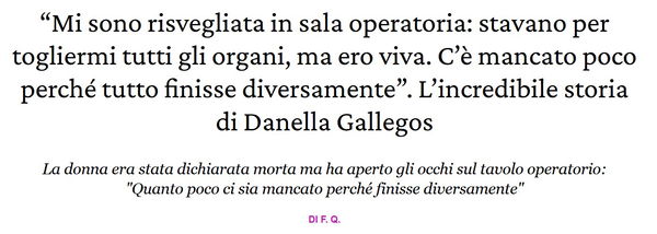 Donazione organi Vol. 3: il caso Danella Gallegos