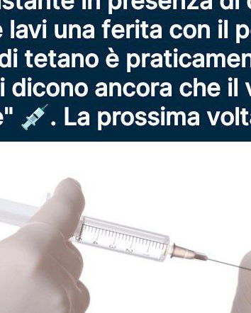 Tetano e pericolosa disinformazione