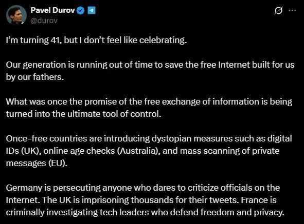 Pavel Durov e il sensazionalismo article-post