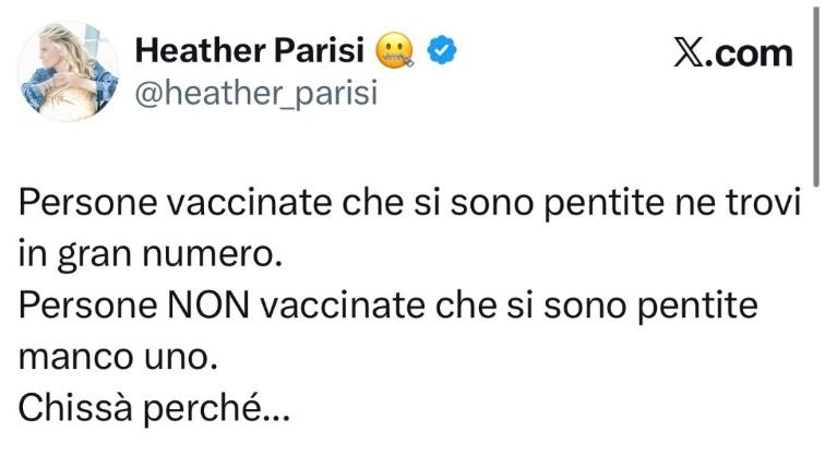 I morti non twittano: cosa ci insegna il post antivax di Heather Parisi sulla fallacia del sopravvissuto