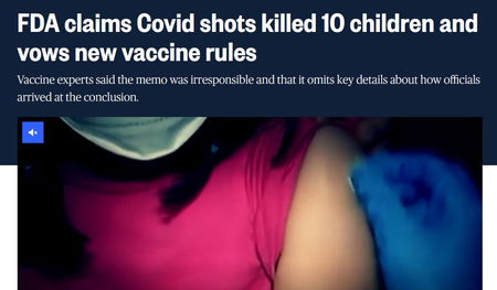 Il memo FDA e le 10 presunte morti infantili dovute al vaccino anti-COVID article-post