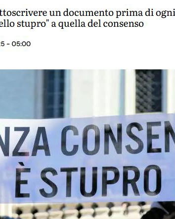 No, nessuno chiede una firma prima del sesso