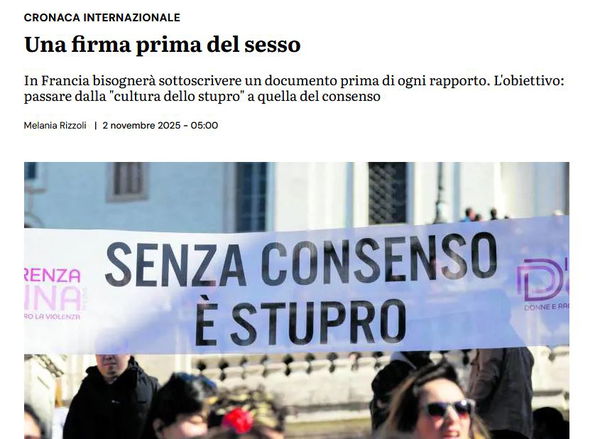 No, nessuno chiede una firma prima del sesso