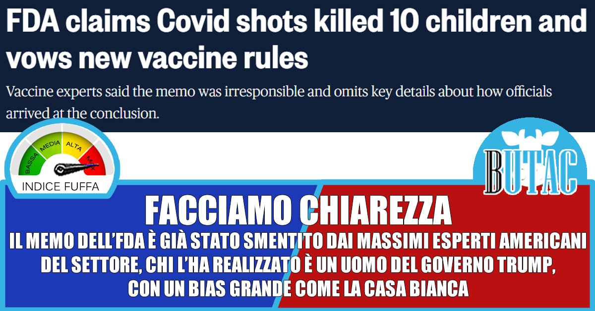Vaccini Covid: FDA e le segnalazioni di decessi infantili