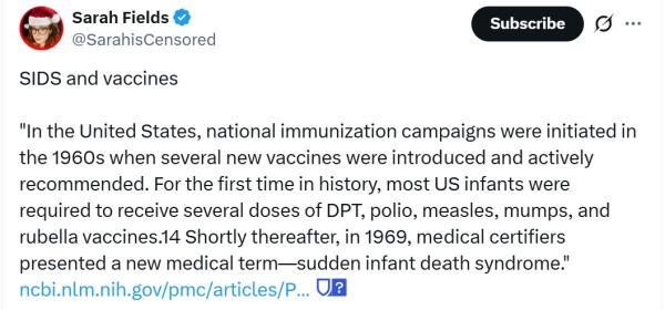 SIDS e vaccinazioni: no, anche in questo caso nessuna correlazione article-post