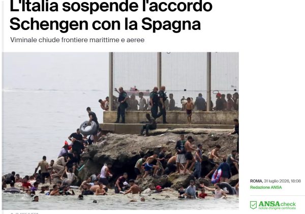 L’Italia ha sospeso l’accordo di Schengen con la Spagna?