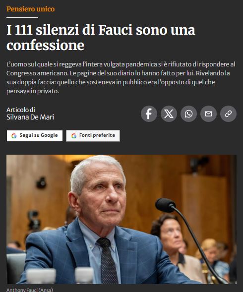 Fauci, il “contempt of Congress” e quello che avevamo già detto article-post