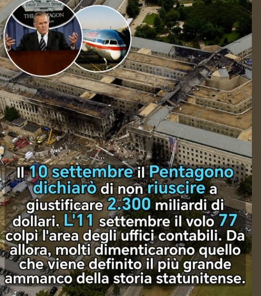 Gli uffici contabili del Pentagono e il 9/11