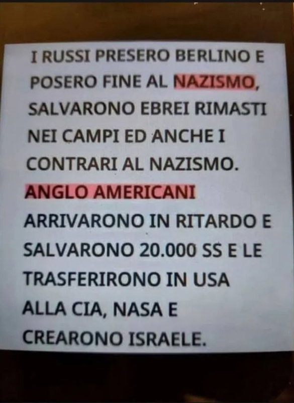 Narrative “dezinformative” che riscrivono la storia