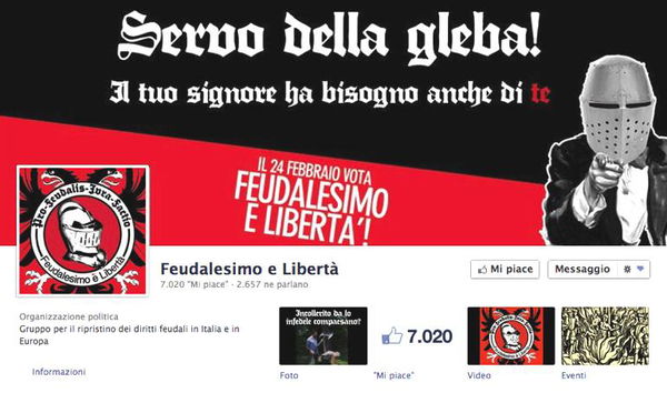 Feudalesimo e libertà, il partito che ha risolto i problemi d’Italia