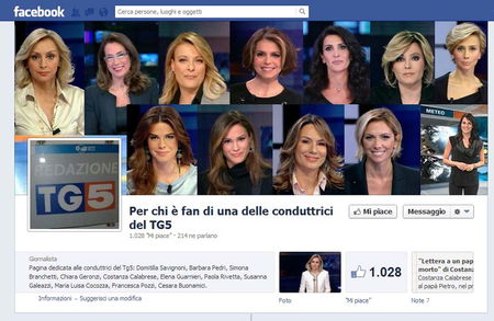 La pagina Facebook dedicata alle giornaliste del Tg5 article-post