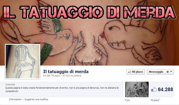 I “tatuaggi di merda” più brutti del secolo sbarcano su Facebook