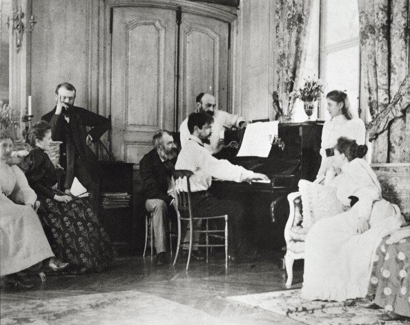 France, Saint-Germain-en-Laye, Claude Debussy and family at their Luzancy house