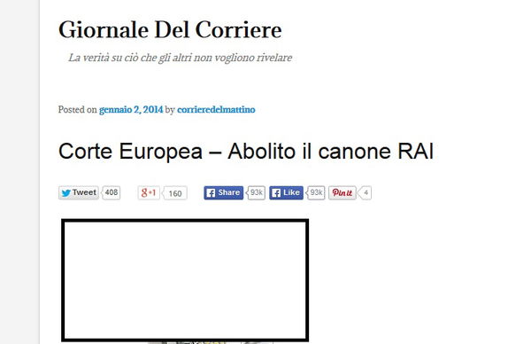 La bufala dell’abolizione del canone Rai