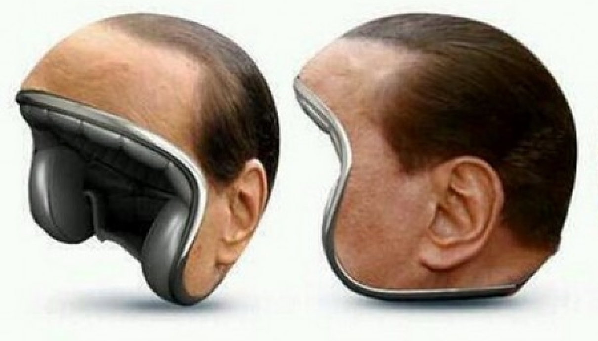 Mai più senza: il casco a forma di Silvio Berlusconi article-post