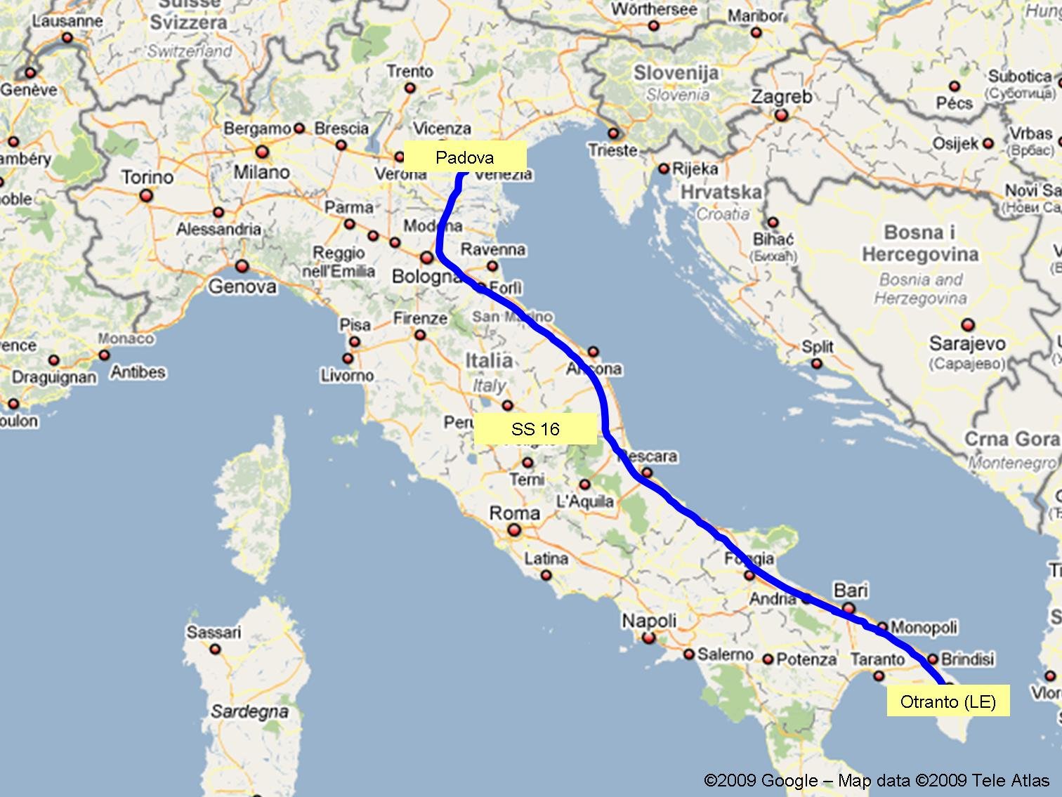 La linea adriatica (Puglia Infrastrutture)