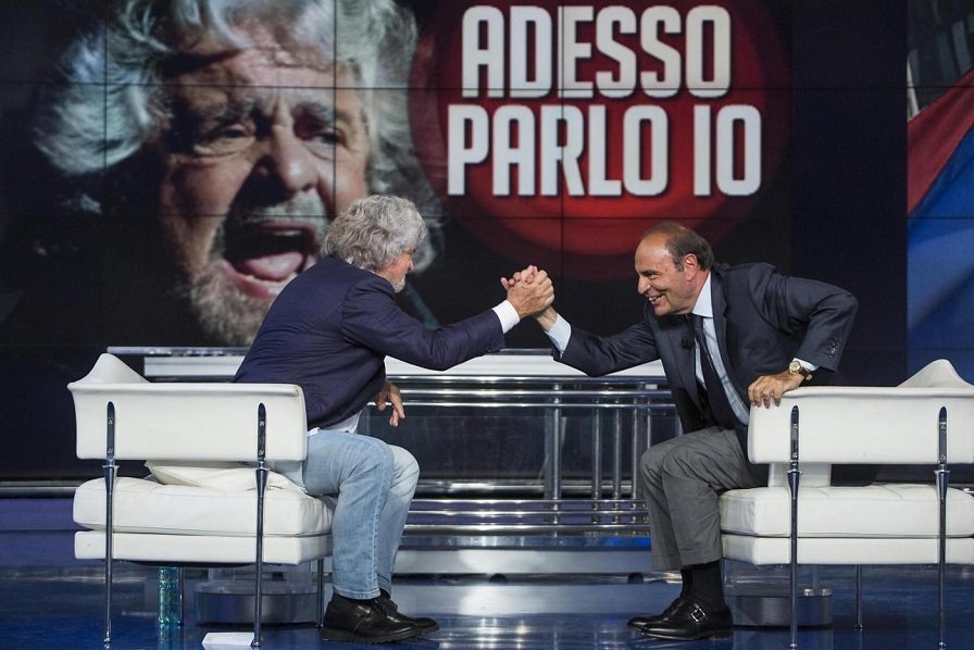 Beppe Grillo ospite a "Porta a Porta"