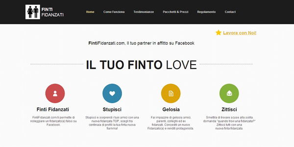 Il sito dove puoi comprare finti fidanzati su Facebook