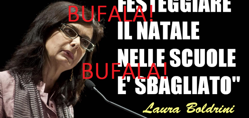 Immagini Contro Il Natale.Laura Boldrini Contro Il Natale Nella Scuola La Nuova Frontiera Dell Ultrabufala Giornalettismo