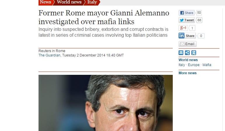 Mafia a Roma, la reazione sui giornali esteri