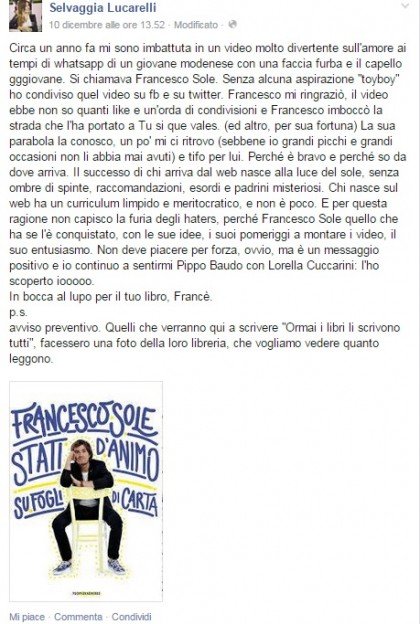 Facebook/Selvaggia Lucarelli